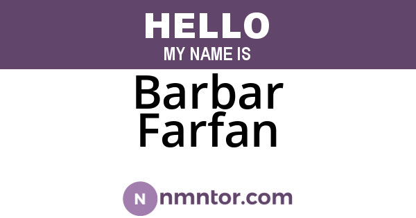Barbar Farfan