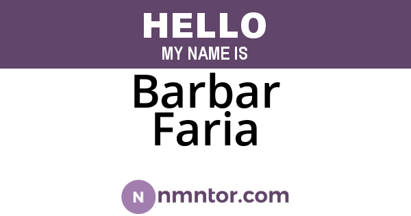 Barbar Faria