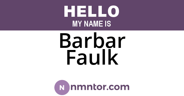 Barbar Faulk