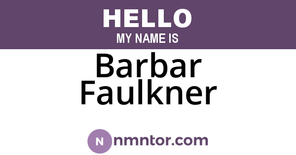 Barbar Faulkner
