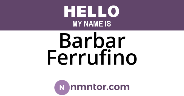 Barbar Ferrufino