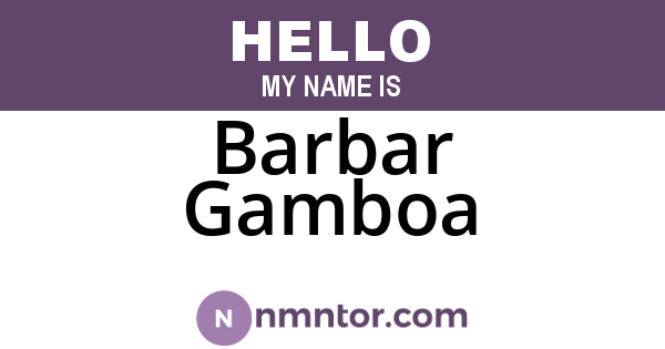 Barbar Gamboa