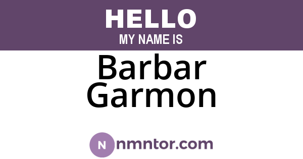 Barbar Garmon