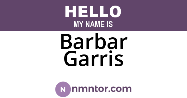 Barbar Garris