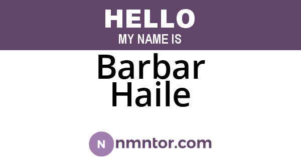 Barbar Haile