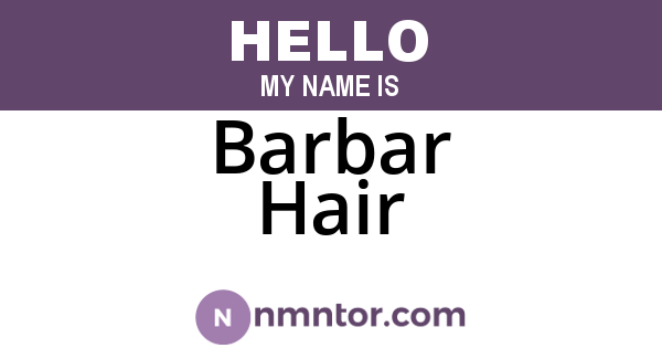 Barbar Hair