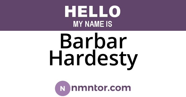 Barbar Hardesty