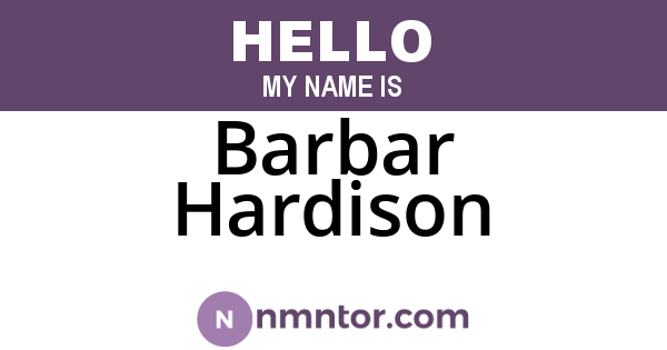 Barbar Hardison