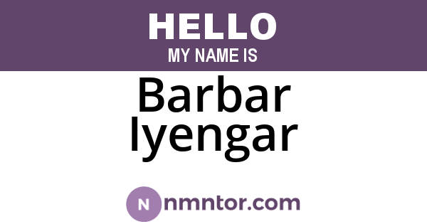 Barbar Iyengar