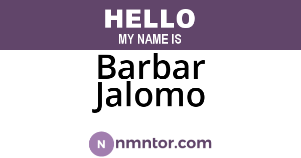 Barbar Jalomo