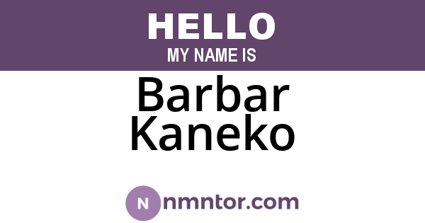 Barbar Kaneko