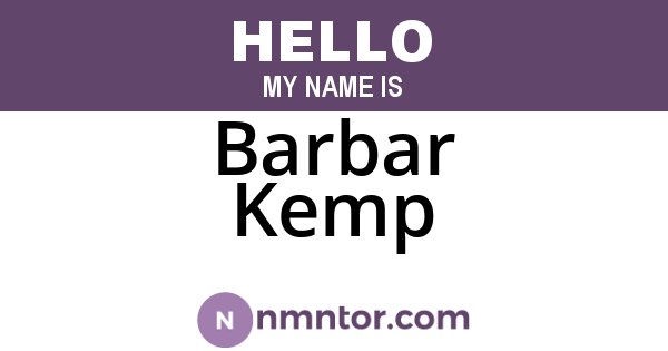 Barbar Kemp
