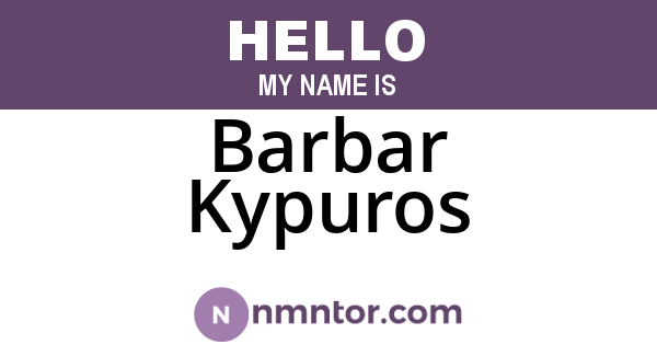 Barbar Kypuros