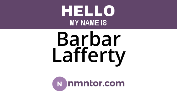 Barbar Lafferty
