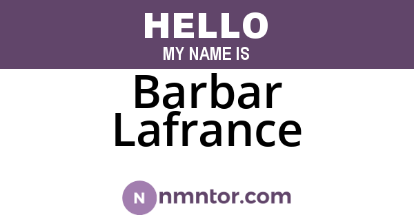 Barbar Lafrance