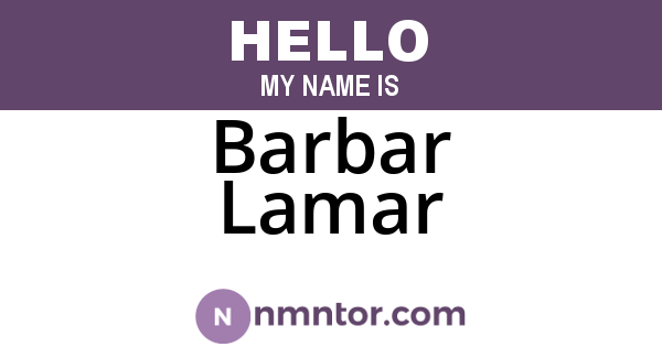 Barbar Lamar
