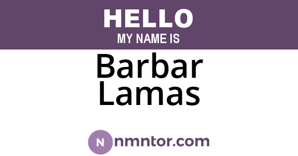 Barbar Lamas