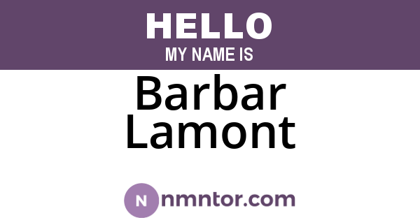 Barbar Lamont