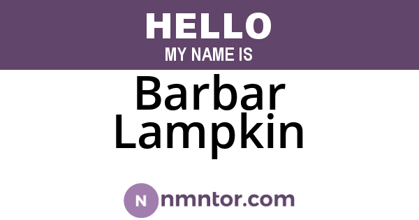 Barbar Lampkin