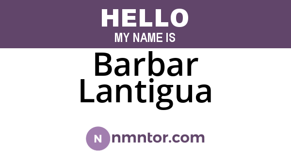 Barbar Lantigua