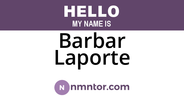 Barbar Laporte