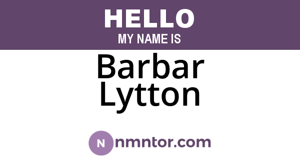 Barbar Lytton