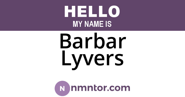 Barbar Lyvers
