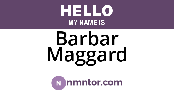 Barbar Maggard