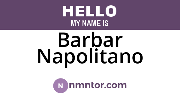 Barbar Napolitano