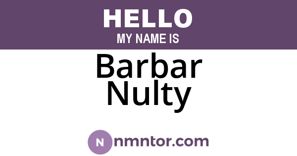 Barbar Nulty