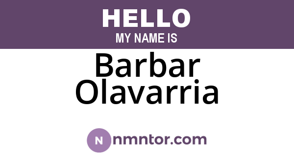 Barbar Olavarria