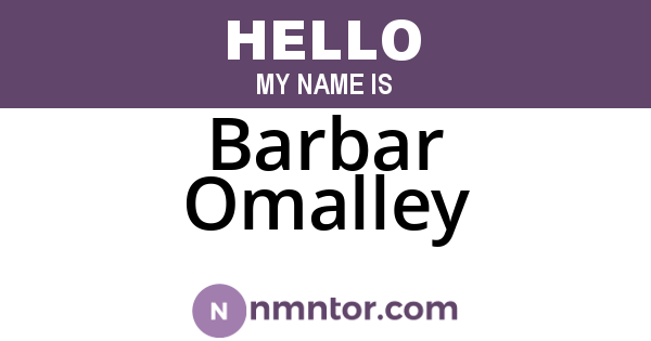 Barbar Omalley