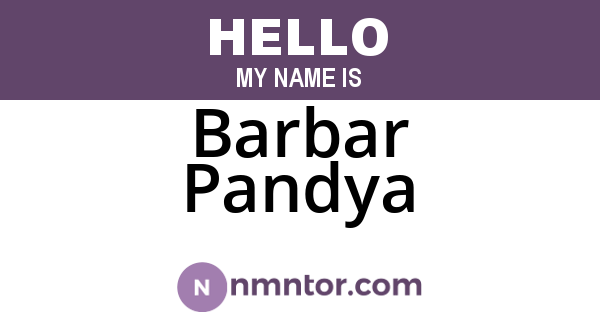 Barbar Pandya