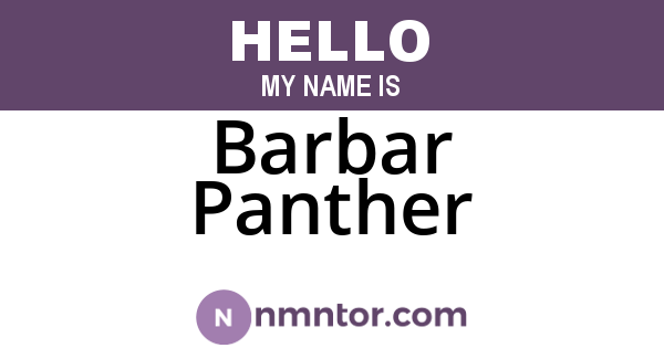 Barbar Panther