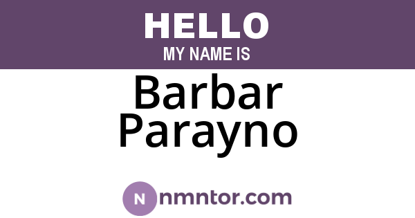 Barbar Parayno