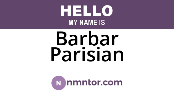 Barbar Parisian
