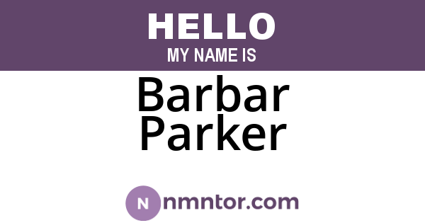 Barbar Parker