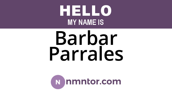 Barbar Parrales