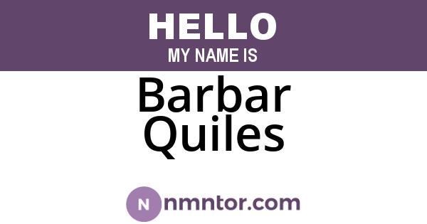 Barbar Quiles