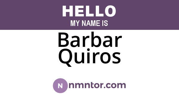 Barbar Quiros