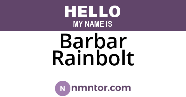 Barbar Rainbolt