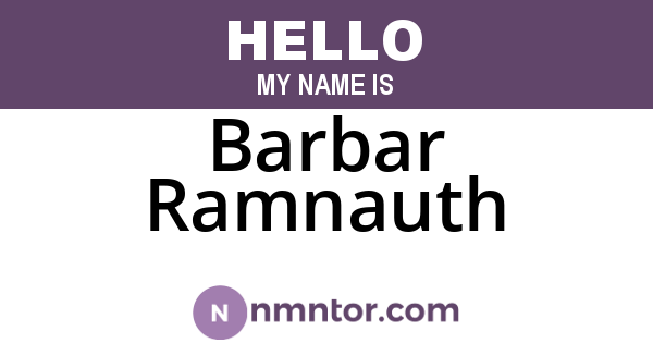 Barbar Ramnauth