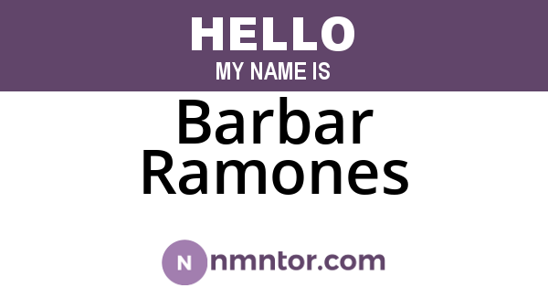 Barbar Ramones