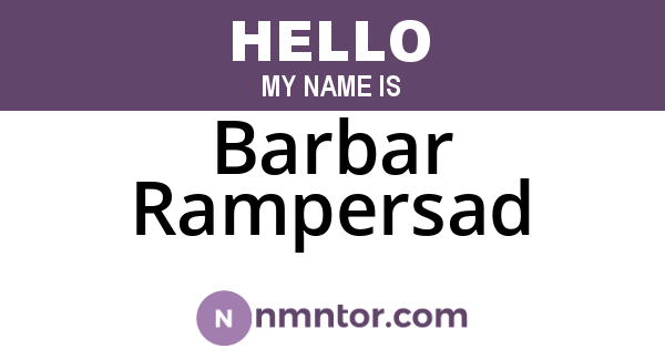 Barbar Rampersad