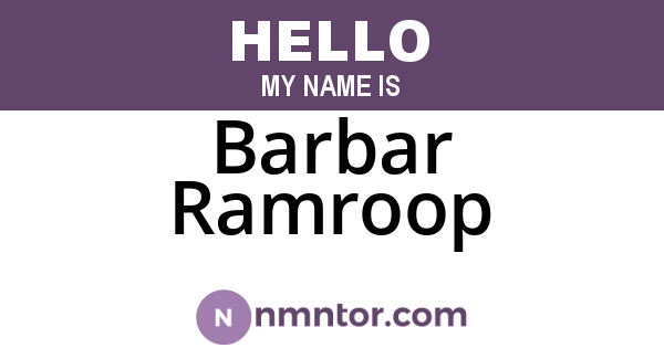 Barbar Ramroop