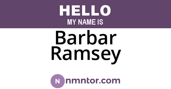 Barbar Ramsey