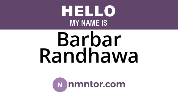 Barbar Randhawa