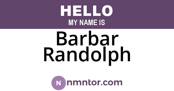 Barbar Randolph