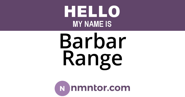 Barbar Range