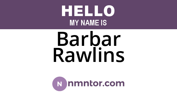 Barbar Rawlins